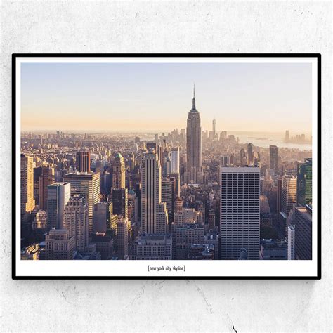 New York City Skyline Poster Text And Art