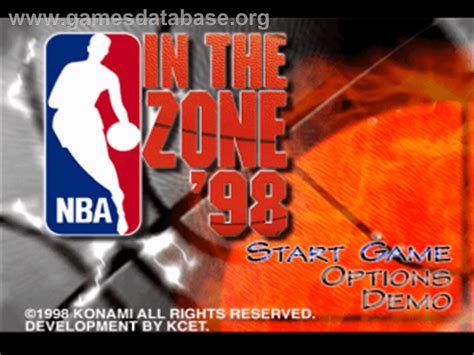Nba In The Zone 98 Sony Playstation Artwork Title Screen