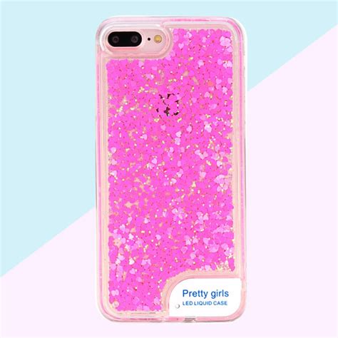 You were waiting for them, and sosav offers them! Wholesale iPhone 7 Plus LED Light Up Liquid Star Dust Case ...