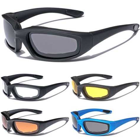 Men Women Wind Impact Resistant Foam Padded Glasses Motorcycle Riding Sunglasses Ebay