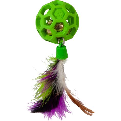 Petmate Jw Pet Cataction Feather Ball With Bell Cat Toy Pet Toys