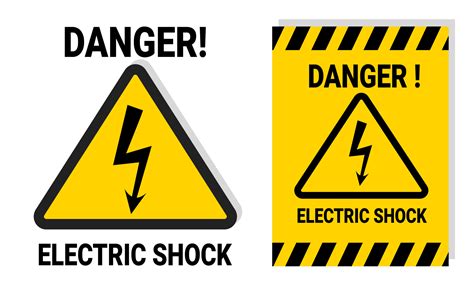 Electrical Hazard Warning Sign Sticker