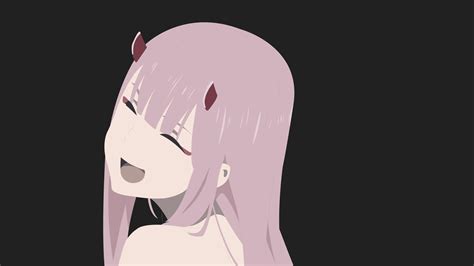 Anime, crossover, darling in the franxx, kimi no na wa., zero two (darling in the franxx). Darling In The FranXX Zero Two Hiro Zero Two With Pink Hair With Black Background 4K 8K HD Anime ...