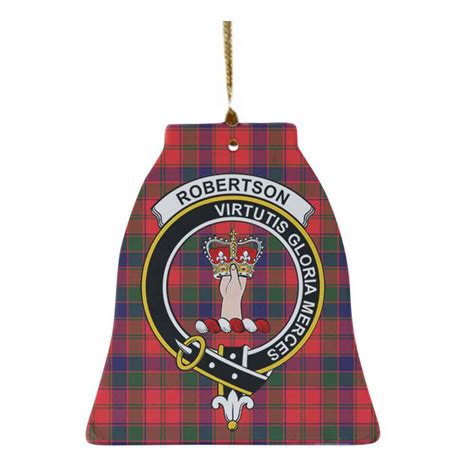 Scottish Robertson Clan Crest Tartan Ceramic Ornament