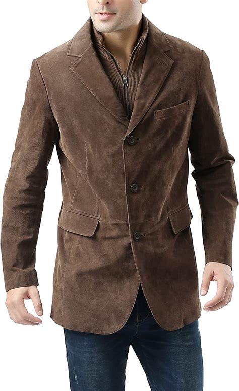 Bgsd Men Brett Leather Blazer Suede Sport Coat Jacket