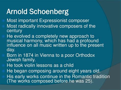 Ppt Expressionism Schoenberg Powerpoint Presentation Free Download