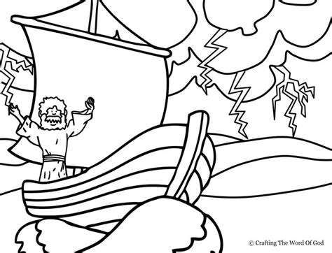 Jesus Calms The Storm Coloring Page At Free
