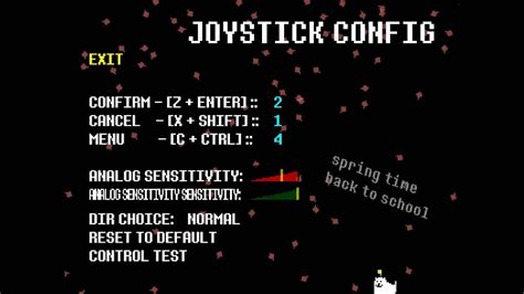 Undertale Joystick Config Menu All Seasons Youtube
