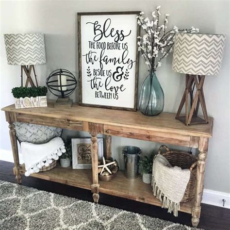 How To Decorate A Farmhouse Entry Table Leadersrooms