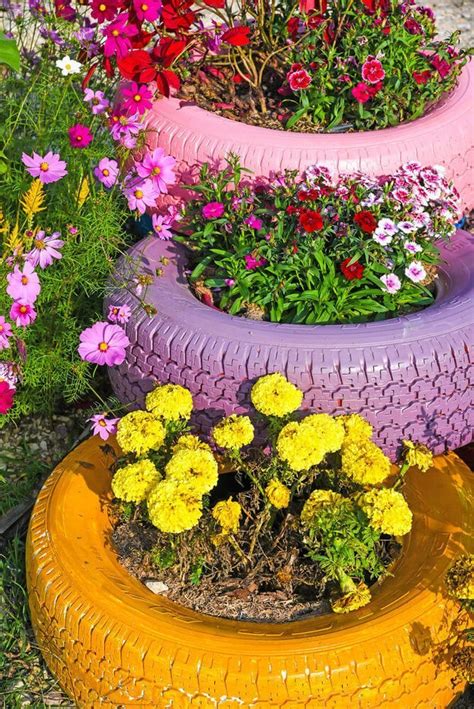 Amazing Diy Flower Beds Made Of Old Tires Great Ideas To Boost Your