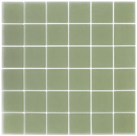 Classic 2x2 Squares Mosaic Green Frosted Glass Tile Mto0397