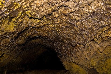 How Bacteria Make This Underground Awe Inspiring Cave Shine Gold Lava Beds National Monument