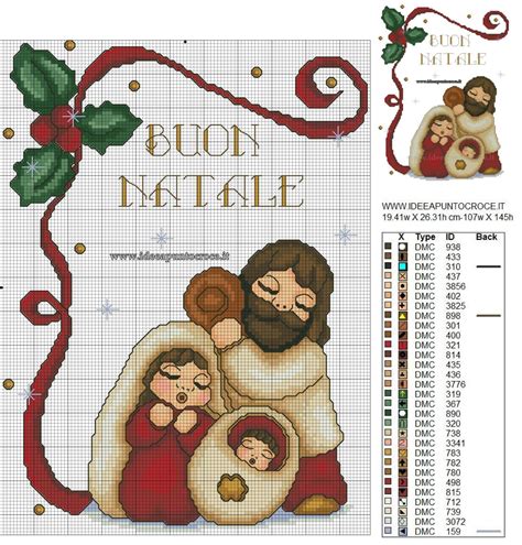 nativita thun schema punto croce natale … punto croce punto croce natalizio ricamo a punto