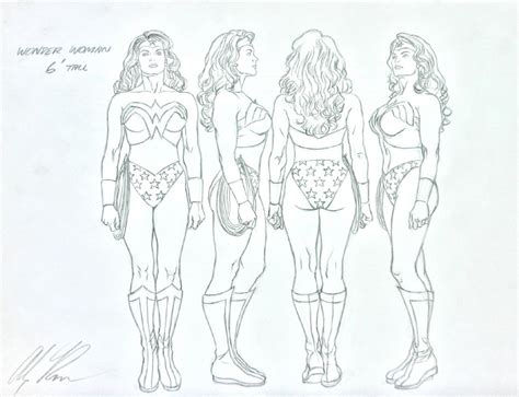 Alex Ross Wonder Woman Model Sheet In Steve M S Alex Ross Sketches Comic Art Gallery Room