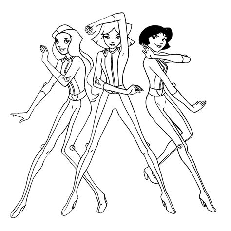 In just a few minutes time you can have an afternoon full of coloring fun awaiting your kids. Totally spies coloring pages to download and print for free