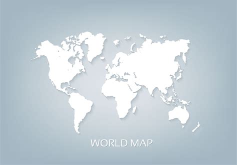 Free Vector World Map White 3D 124455 - Download Free Vectors, Clipart ...