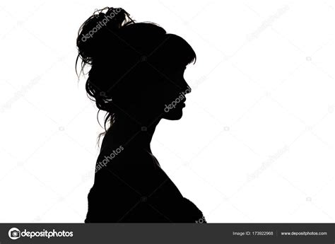 Silhouette Of Beautiful Profile Of Female Head Concept Beauty And