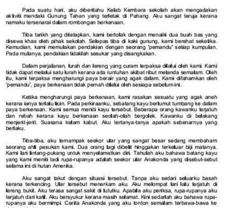 Contoh Karangan Laporan Bahasa Melayu Tahun 5 Contoh U — Buybritish