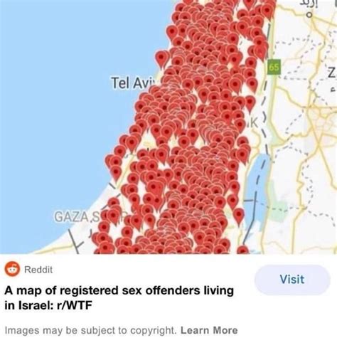 A Map Of Registered Sex Offenders Living In Israel Al Visit Images May Be Subject To Copyright