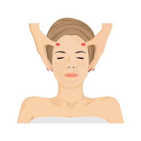 Premium Vector Woman Receiving Massage On The Face
