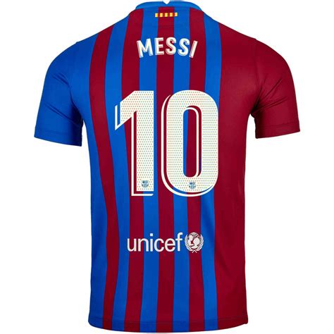 202122 Kids Nike Lionel Messi Barcelona Home Jersey