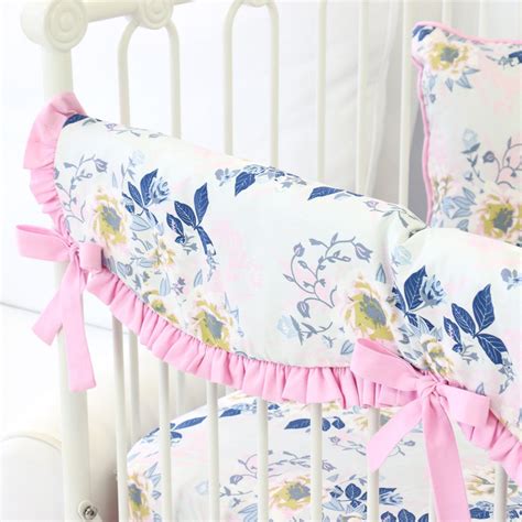 Find lavender crib bedding from a vast selection of baby. Rory's Navy Blue and Lilac Floral Crib Bedding | Floral ...