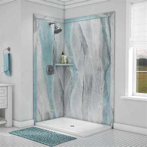 flexstone elegance 2 triton panel kit shower wall surround 48 in x 36 in in the shower wall