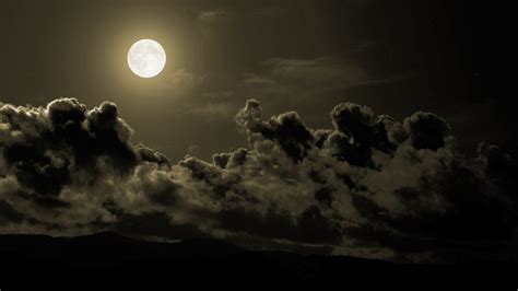 Wallpaper Sunlight Landscape Digital Art Night Sky Clouds Moon