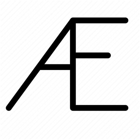 Ae, education, letter, ligature, text, typography, æ icon