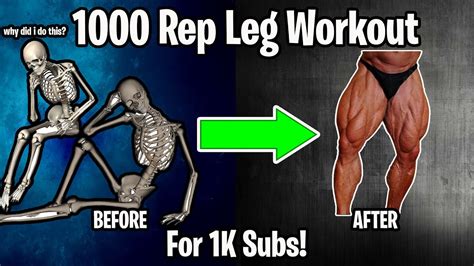 Ultimate Leg Workout 1000 Reps Youtube
