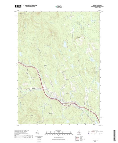 Mytopo Warner New Hampshire Usgs Quad Topo Map
