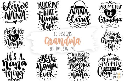 Grandma Quotes Bundle Graphic By Dapiyupi Creative Fabrica