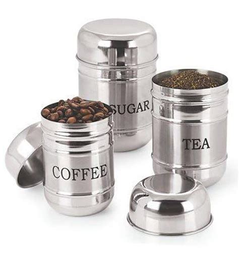 Kuber Industries 3 Pieces Stainless Steel Tea Coffee And Sugar