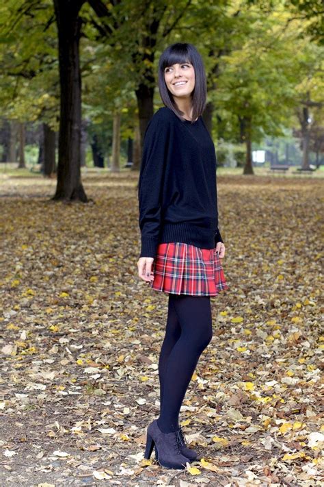 Tartan Purses I Pantyhose Outfits Fashion Tights Girls In Mini Skirts