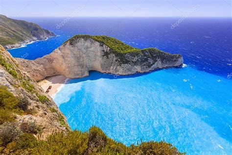 Beautiful Navagio Beach On Zakynthos Greece — Stock Photo