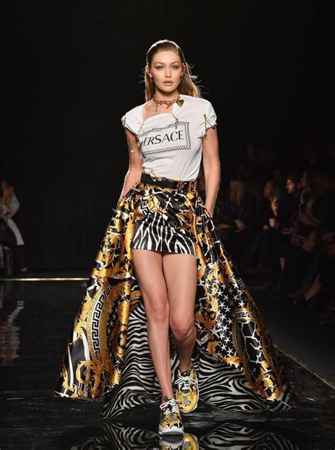 Model Gigi Hadid walks the runway at the Versace Pre-Fall 2019 Runway ...