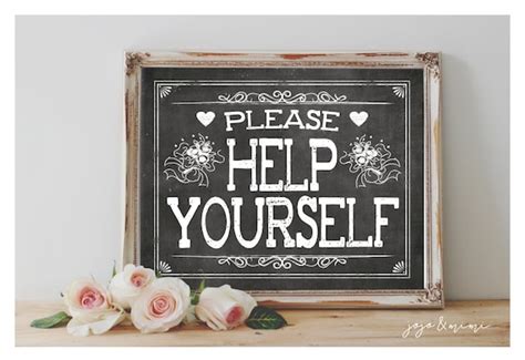 Instant Please Help Yourself Printable Wedding Or