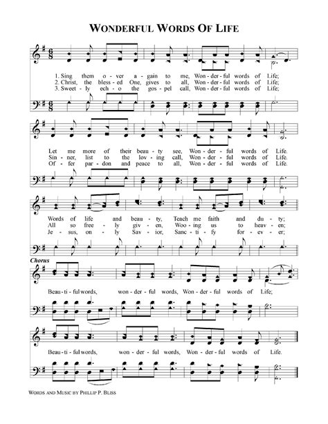 Wonderful Words Of Life Hymn History Letter Words Unleashed