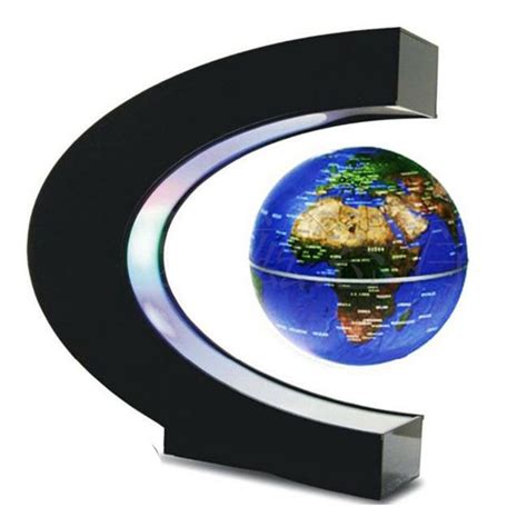 Globe Led Electronic Antigravity Floating World Map Desktop Decor Mini