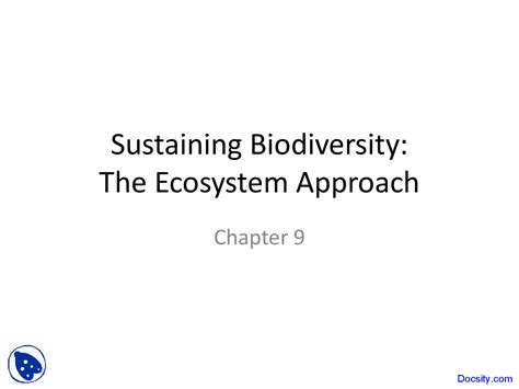Ecosystem Approach Ecological Perspective Lecture Slides Docsity