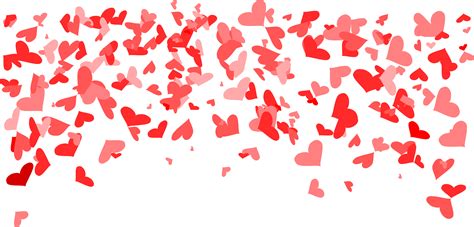 4 Heart Confetti Background Png Transparent