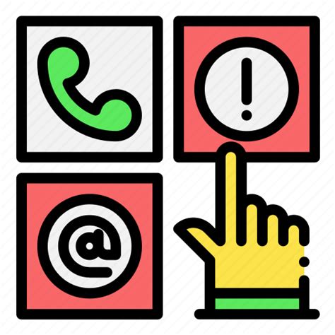 Contact Us Click Hand And Gestures E Icon Download On Iconfinder