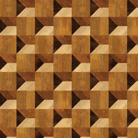 Cube Illusion Wood Veneer Pattern Parede De Madeira Madeira