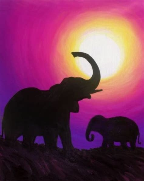 70 Easy And Beautiful Canvas Painting Ideas For Beginners To Try Elephant Painting Canvas