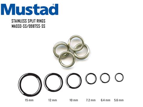 Mustad Stainless Split Rings Ma033 Ss Size 48mm Breaking Strength
