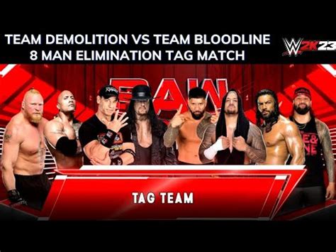 The Demolition Vs The Bloodline Man Elimination Tag Match WWE K GTX FailGame