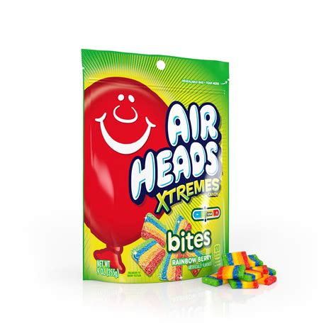 Airheads Xtremes Bites Sweetly Sour Candy Rainbow Berry 9 Oz