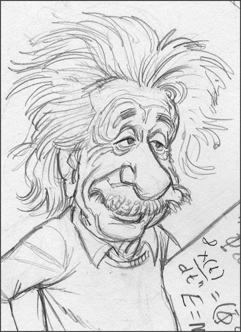How To Draw Cartoon Caricatures Albert Einstein Toms Mad Blog