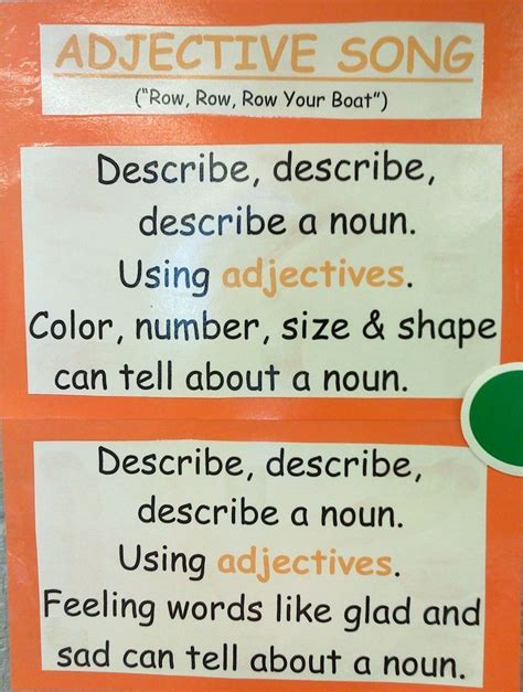 All this content appears in a stream that your students can easily access. adjectives song! | Classroom writing, Teaching writing, Classroom language