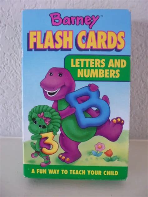 Vtg 1993 Barney Flash Cards Letters And Numbers Milton Bradley